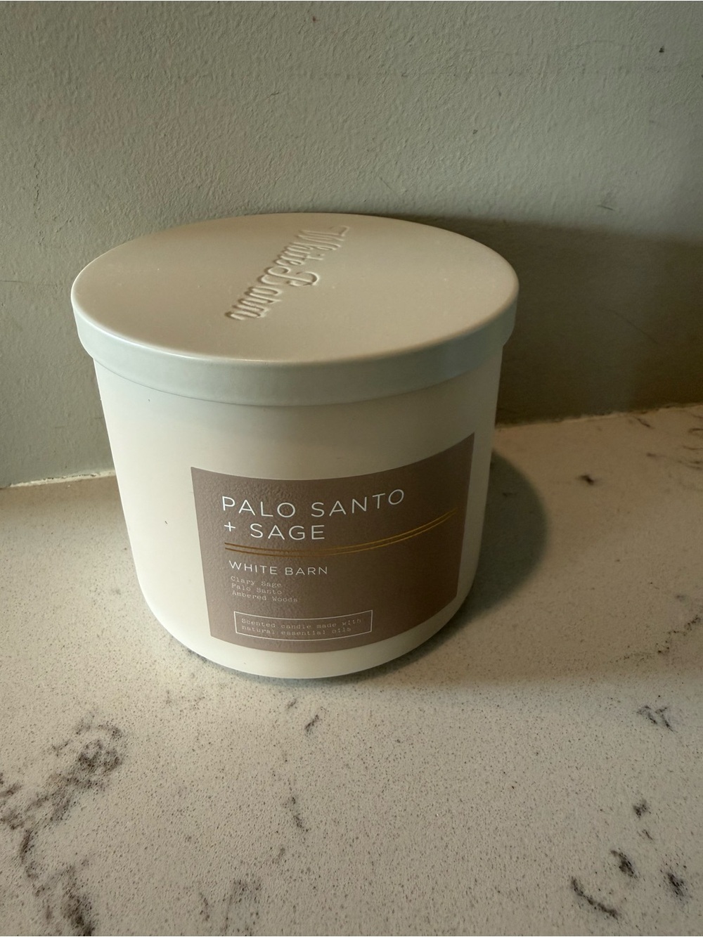 White Barn Palo Santo + Sage Scented Candle